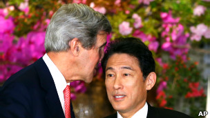 美国国务卿克里与日本外相岸田文雄(1４/4/2013)
