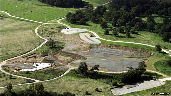 Aerial shot of the proposed National Football Centre in Burton