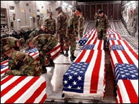 Caixões de soldados americanos