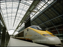 停靠圣潘克拉斯新站的列车