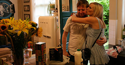 Ricky Wilson gets a kiss from Jo Whiley