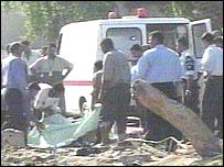 हमले के बाद का नज़ारा