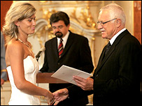 Prezident při jednom z předchozích jmenování soudců