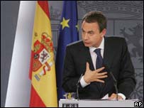 O primeiro-ministro da Espanha, José Luis Rodríguez Zapatero