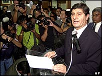 O ex-vice-presidente do Peru Raul Diez Canseco
