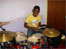 young man on drums