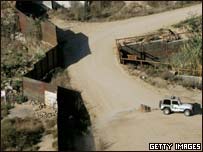 Muro na fronteira entre EUA e México