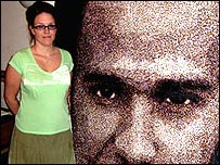 Nikki Douthwaite and her portrait of Lewis Hamilton