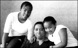 Gail Johnson and children