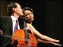 Çellocu Yo Yo Ma ve piyanist Rice