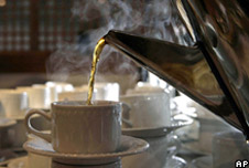 Tea being poured