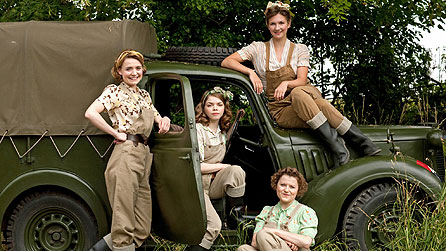 Christine Bottomley, Jo Woodcock, Summer Strallen and (below) Becci Gemmell in Land Girls