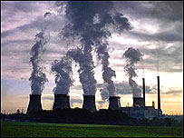 Pollution from a power station