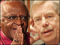 Desmond Tutu a Václav Havel
