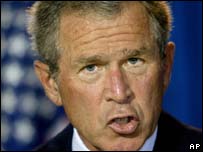 O presidente George W. Bush