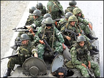 Gürcistan'da Rus askerleri