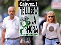 Cartaz de oposição a Chávez
