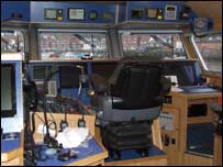 The ship's bridge