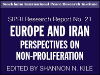 روی جلد کتاب 'اروپا و ايران، چشم اندازهايی در مورد پيمان منع گسترش سلاح های هسته ای'
