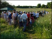 Walkers in the Islip Countryside