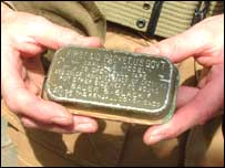 Medicine tin carried by paratroopers