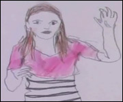 Animated picture of a girl