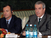 Franco Frattini şi Călin Popescu Tăriceanu 