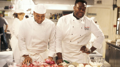 Everton and Gareth in sitcom Chef!