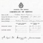 National Fire Service Certificate of Service
