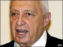 O premiê de Israel, Ariel Sharon