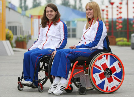 GB Paralympians Helen Freeman (left) and Danielle Brown
