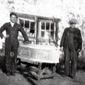 Taken at the back of the house at McNaneys Court, L to R - Anne's uncle Barney and a workmate who made coffins in the back shed. Circa 1949