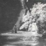 Someone washing in a watering hole in Darjeeling.
