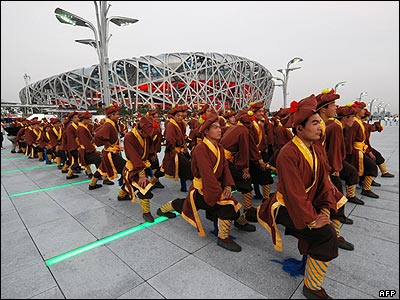 په چين کې د المپيک لوبو د لومړنيو تمرينونو عکسونه