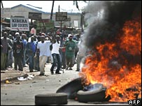 آتش سوزی در حومه نایروبی