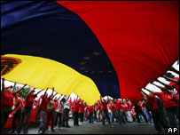 Manifestação em apoio à reforma constitucional proposta pelo governo venezuelano