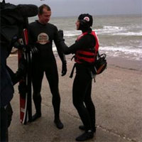 Christine on French beach