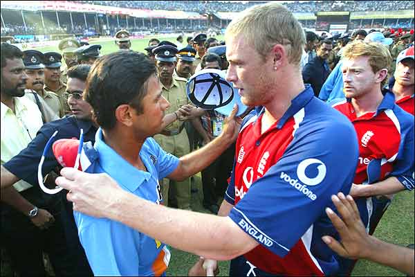 राहुल द्रविड़ और एंड्रयू फ्लिंटॉफ़