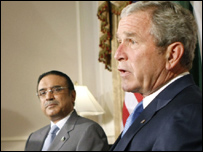 ज़रदारी और बुश