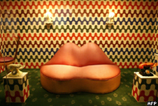 a surreal living room