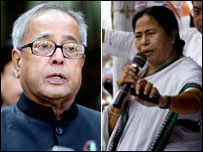 प्रणब मुखर्जी और ममता बनर्जी