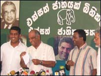 UNP leaders in a press conference in Colombo