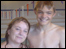 Debs and her swimathon buddy, Thomas