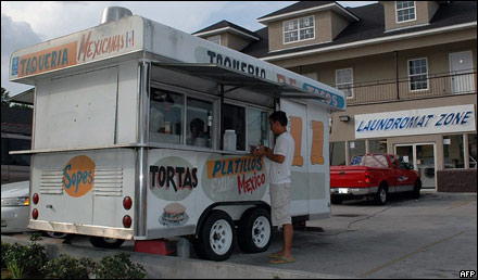 Puesto de comida mexicana