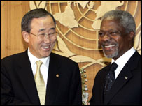 Ban Ki-Moon ve Kofi Annan
