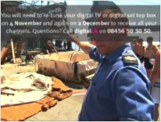 Viewers who need to prepare for digital switchover will see a caption like this one