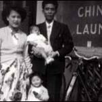 Frank and his family outside their Chinese laundry in Birkenhead. Their air raid shelter was the cellar of the local brewery Frank and his family outside their Chinese laundry in Birkenhead. Their air raid shelter was the cellar of the local brewery