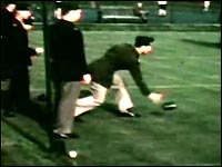 American soldiers bowling