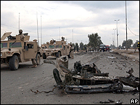 Cena do atentado em Baquba