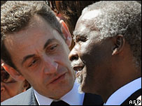 Sarzoy ve Güney Afrika Devlet Başkanı Thabo Mbeki